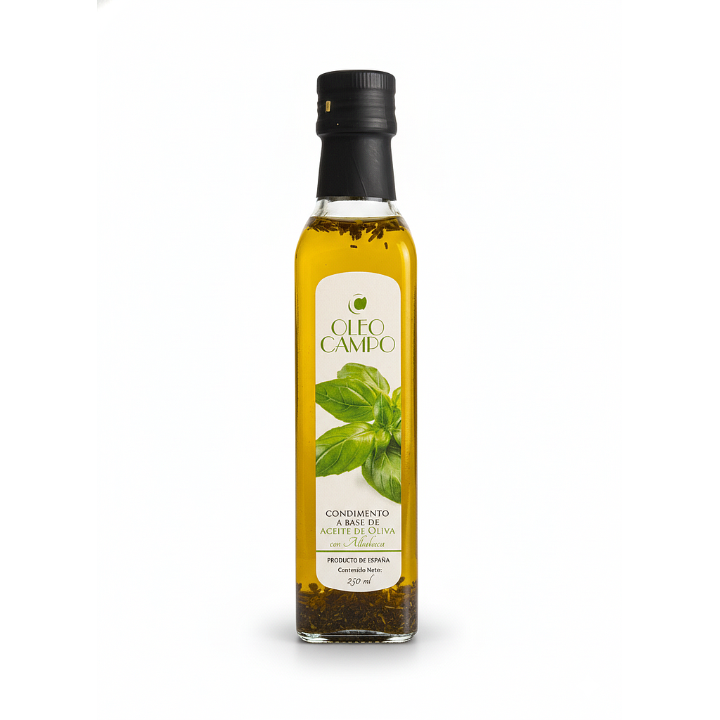 ACEITE DE OLIVA EXTRA VIRGEN OLEOCAMPO ALBAHACA MARASCA 250 ML